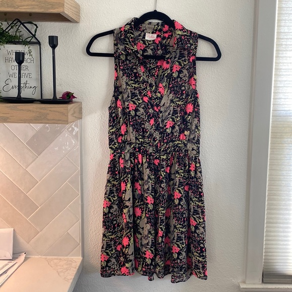 Parker Dresses & Skirts - Parker Black Floral‎ Mini Dress